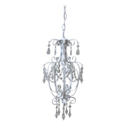 Lysekrone hndlavet, antique hvid