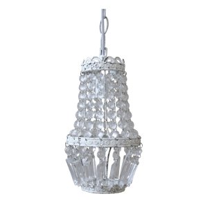 Lille lysekrone med prismer, h�ndlavet