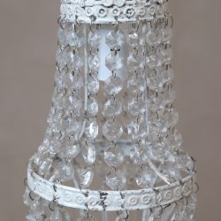 Lille lysekrone med prismer, hndlavet