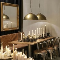 Loftslampe, Antik Messing