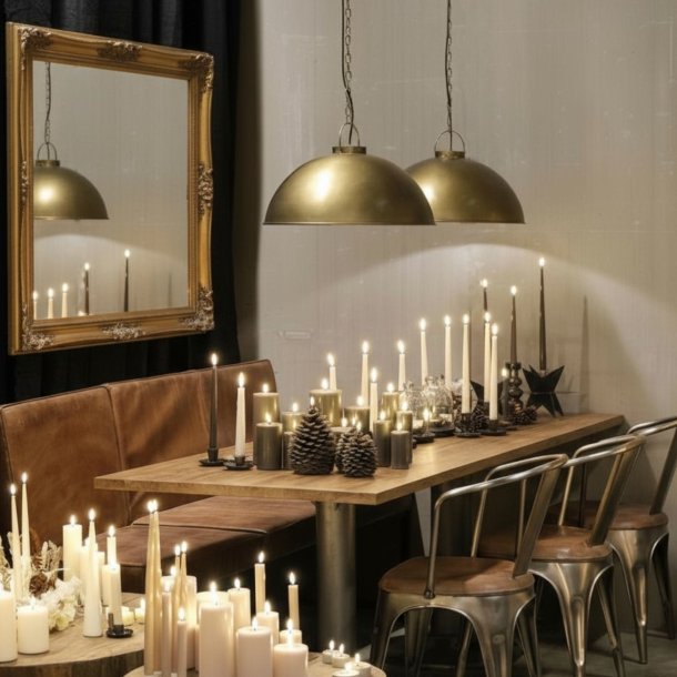 Loftslampe, Antik Messing