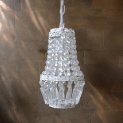 Lille lysekrone med prismer, hndlavet