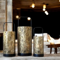 Messing lanterne inkl. pre og timer