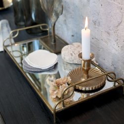 Spejlfad Antique messing