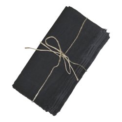 Sorte stofservietter 4 stk