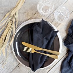 Sorte stofservietter 4 stk