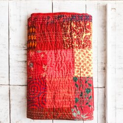 Quiltet sengetppe Warm Red