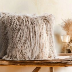 Sofapude betrk, Imiteret lammeskind natur