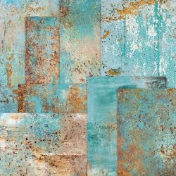 Designpapir Turquise Rust