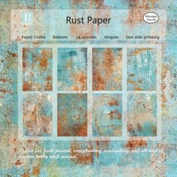 Designpapir Turquise Rust