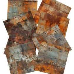 Designpapir Rustik Rust