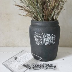 Stencil Silver Ware 8x15 cm