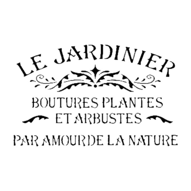 Stencil Le Jardinier A5