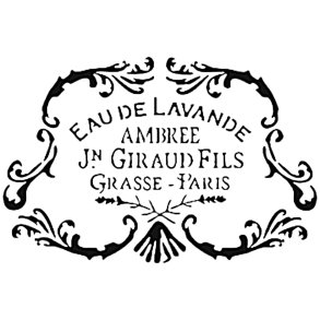 Stencil Eau de Lavande A4