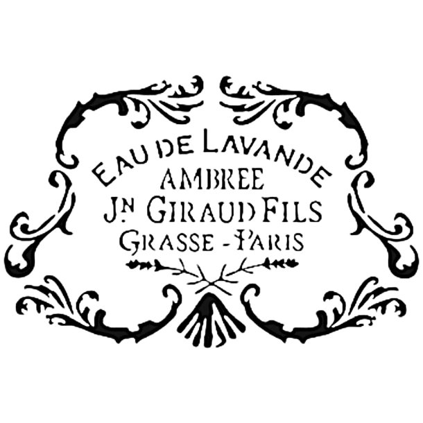 Stencil Eau de Lavande A4