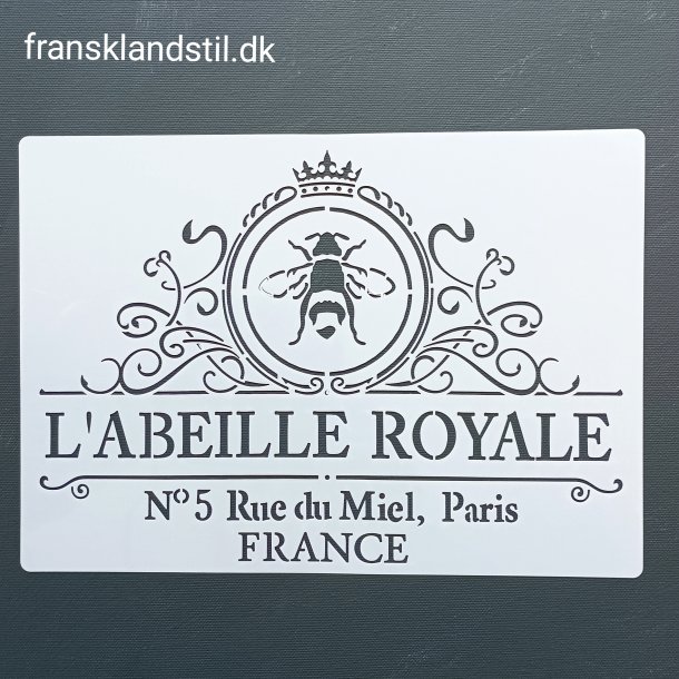 L'abeille Royal stencil A4