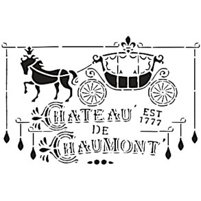 Stencil Hestekaret A4