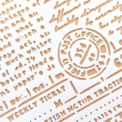 Postkort stencil 12x25 cm