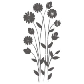 Skabelon Blomsterbuket 30x11 cm