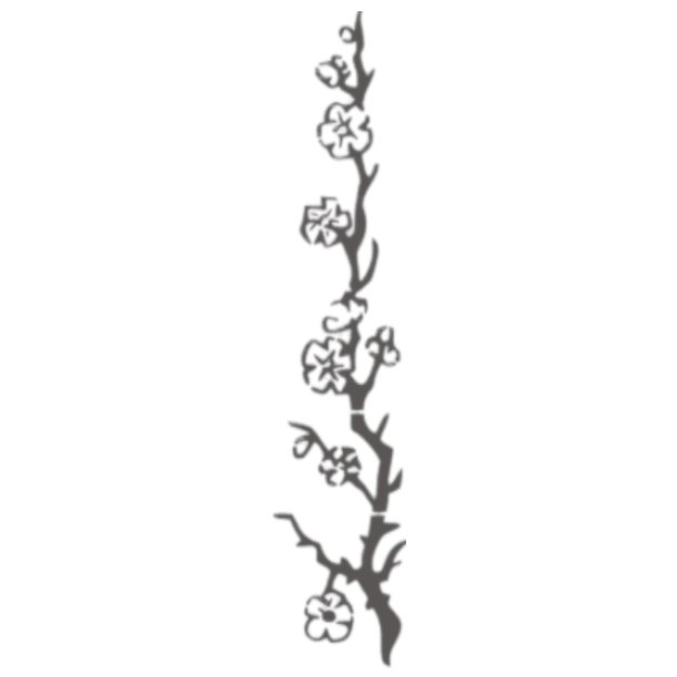 Skabelon Blomstergren 30x5 cm