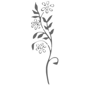 Skabelon Flower 30x10 cm