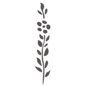 Skabelon Blomst p stilk 30x7 cm