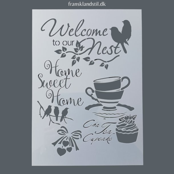 Stencil Welcome A4