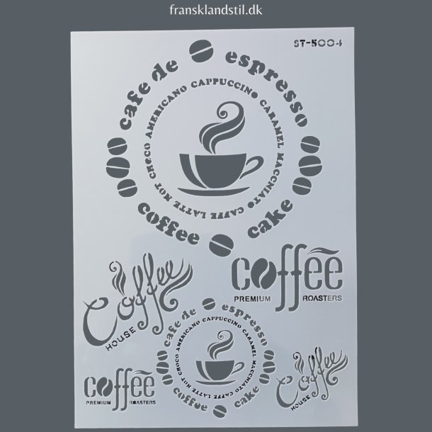 Coffee stencil A4