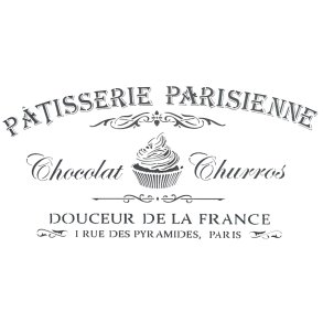 Chocolat Churros stencil A4