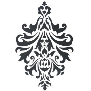 Damask stencil A4