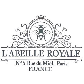 L'abeille Royal stencil A4