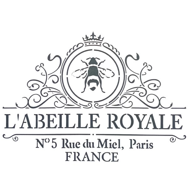 L'abeille Royal stencil A4