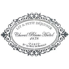 Cheval Blanc stencil A4