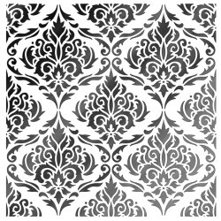 Damask stencil 30x30 cm