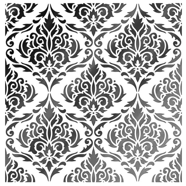 Damask stencil 30x30 cm