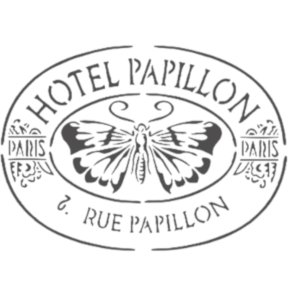 Stencil Hotel Papillon A4