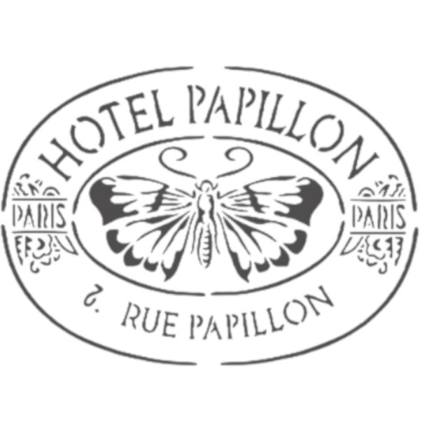 Stencil Hotel Papillon A4