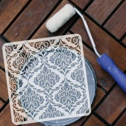 Damask stencil 30x30 cm