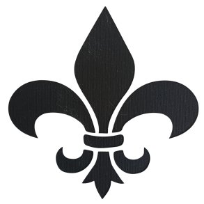 Stencil fransk lilje 14 cm