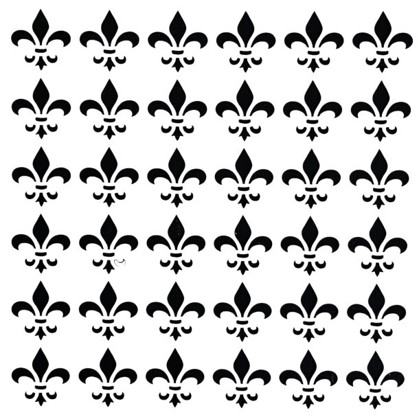Stencil fransk lilje 2 cm