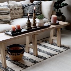 Bnk i genanvendt tr 180 cm