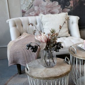 Fransk 2 pers sofa, hvid