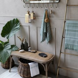 Fransk bnk med fletsde 100 cm