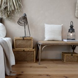 Fransk bnk med fletsde 100 cm