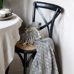 Spisestol med sort stel (St af 2)