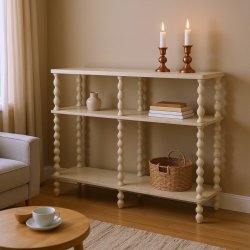 Cremefarvet konsolbord