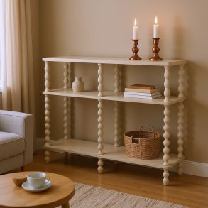 Cremefarvet konsolbord