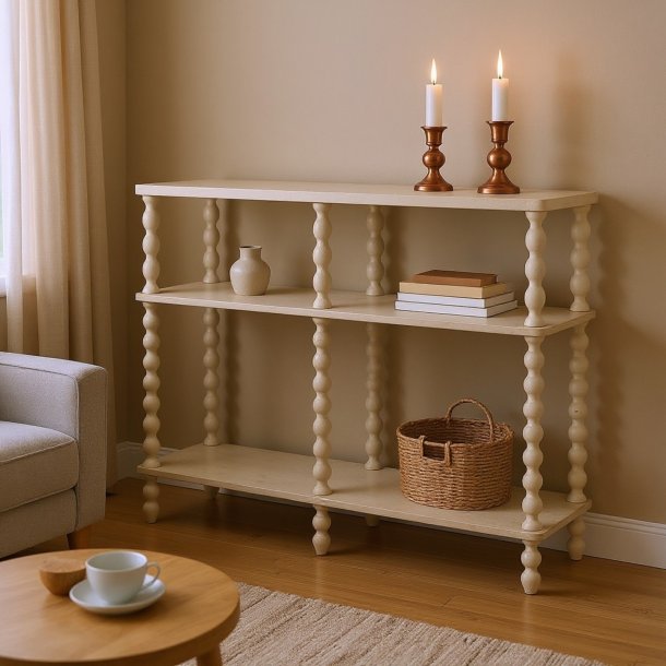 Cremefarvet konsolbord