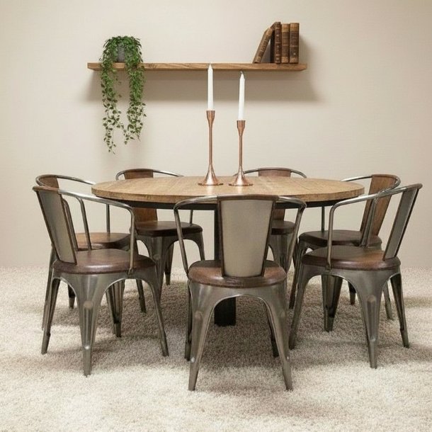 Rundt spisebord mango