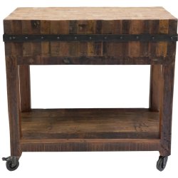 Rustikt bord/k�kken� p� hjul